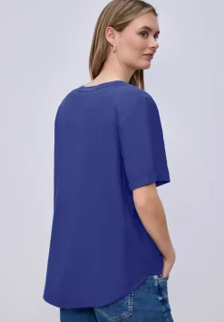Blouse avec col fendu et turn-up