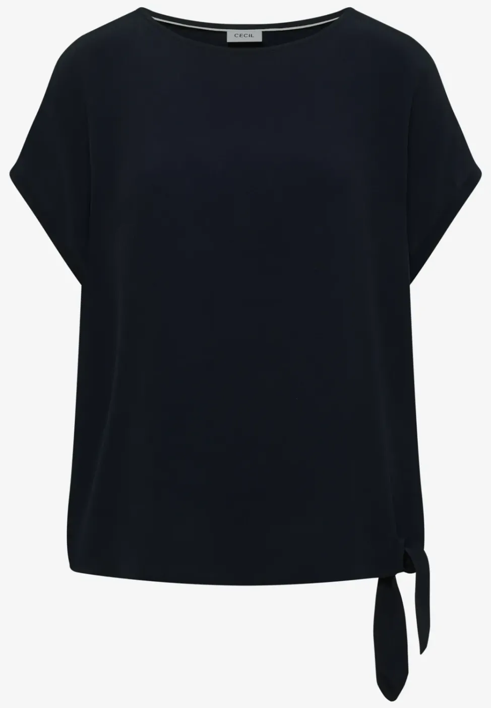 Blouse avec col rond et détail de nœuds
