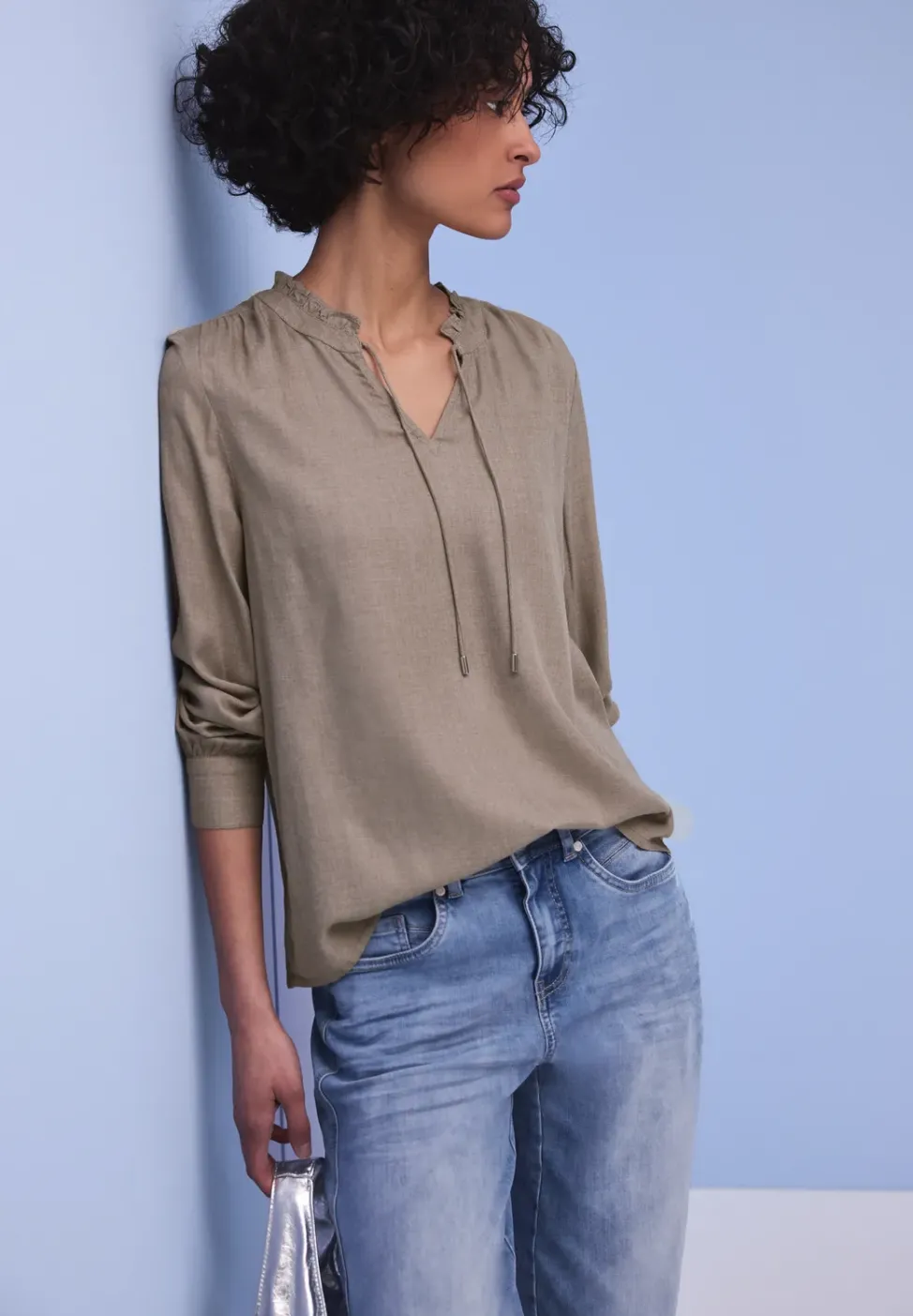 Blouse avec détail de ruches