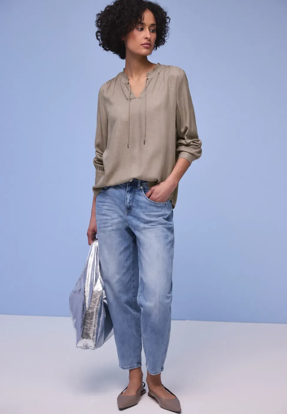 Blouse avec détail de ruches