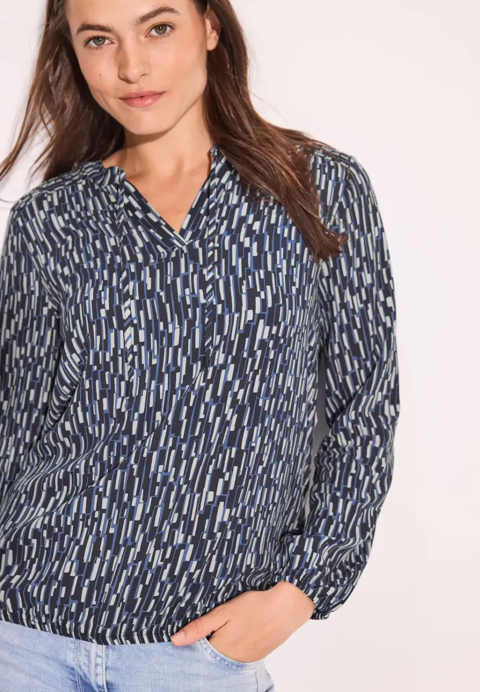 Blouse avec détail smocké