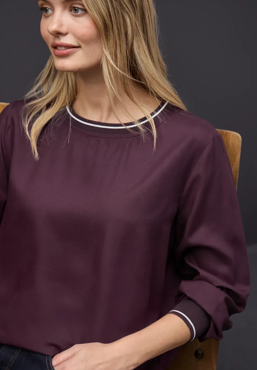 Blouse avec détails de bande