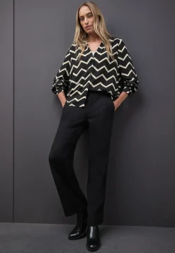 Blouse avec motif en zigzag