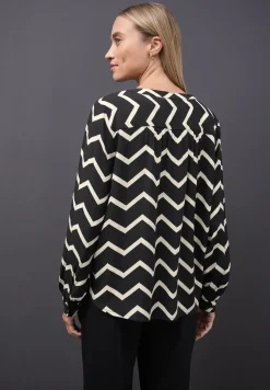 Blouse avec motif en zigzag