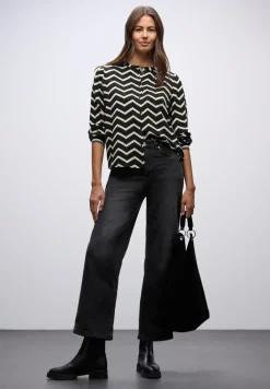 Blouse avec motif en zigzag
