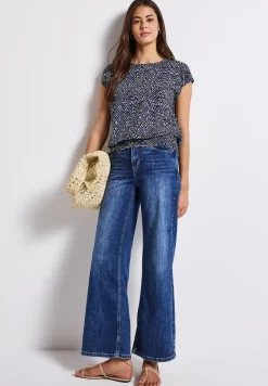 Blouse avec ourlet smocké
