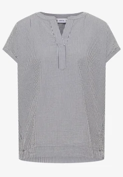 Blouse avec split neck en qualité seersucker