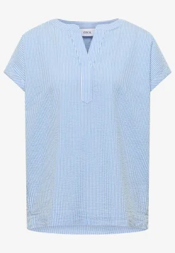 Blouse avec split neck en qualité seersucker