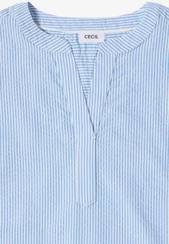 Blouse avec split neck en qualité seersucker
