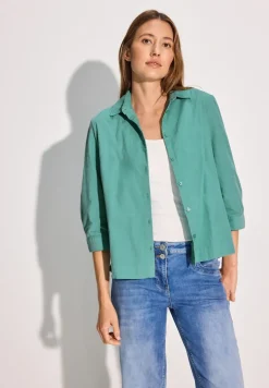 Blouse courte en velours côtelé