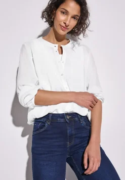 Blouse crinkle avec fronces