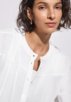 Blouse crinkle avec fronces