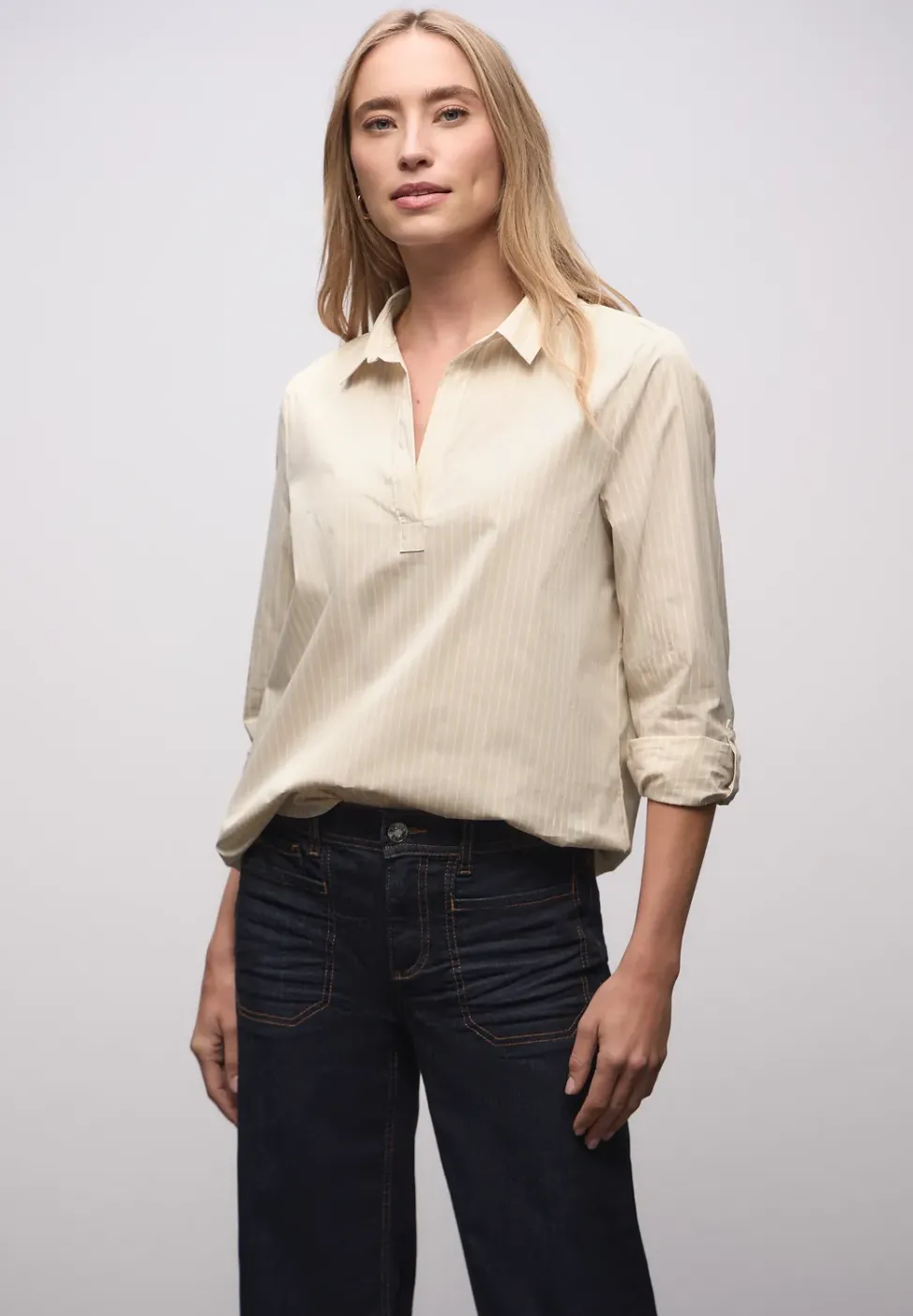 Blouse d'affaires rayée