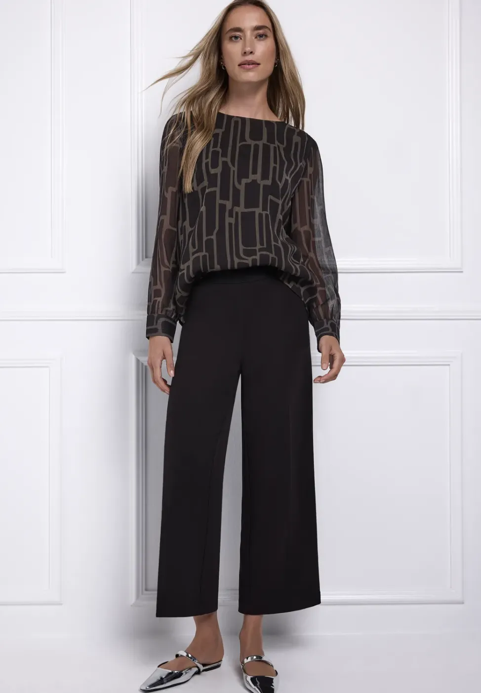 Blouse en chiffon à motifs
