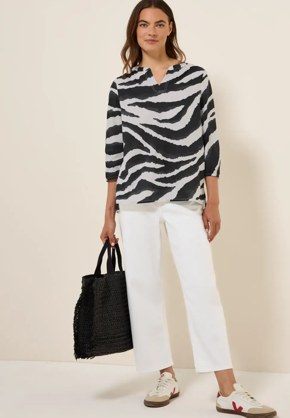Blouse en coton à motifs