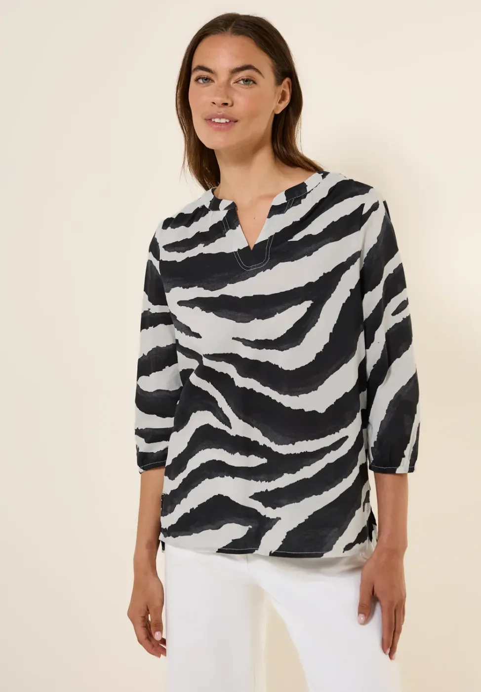 Blouse en coton à motifs