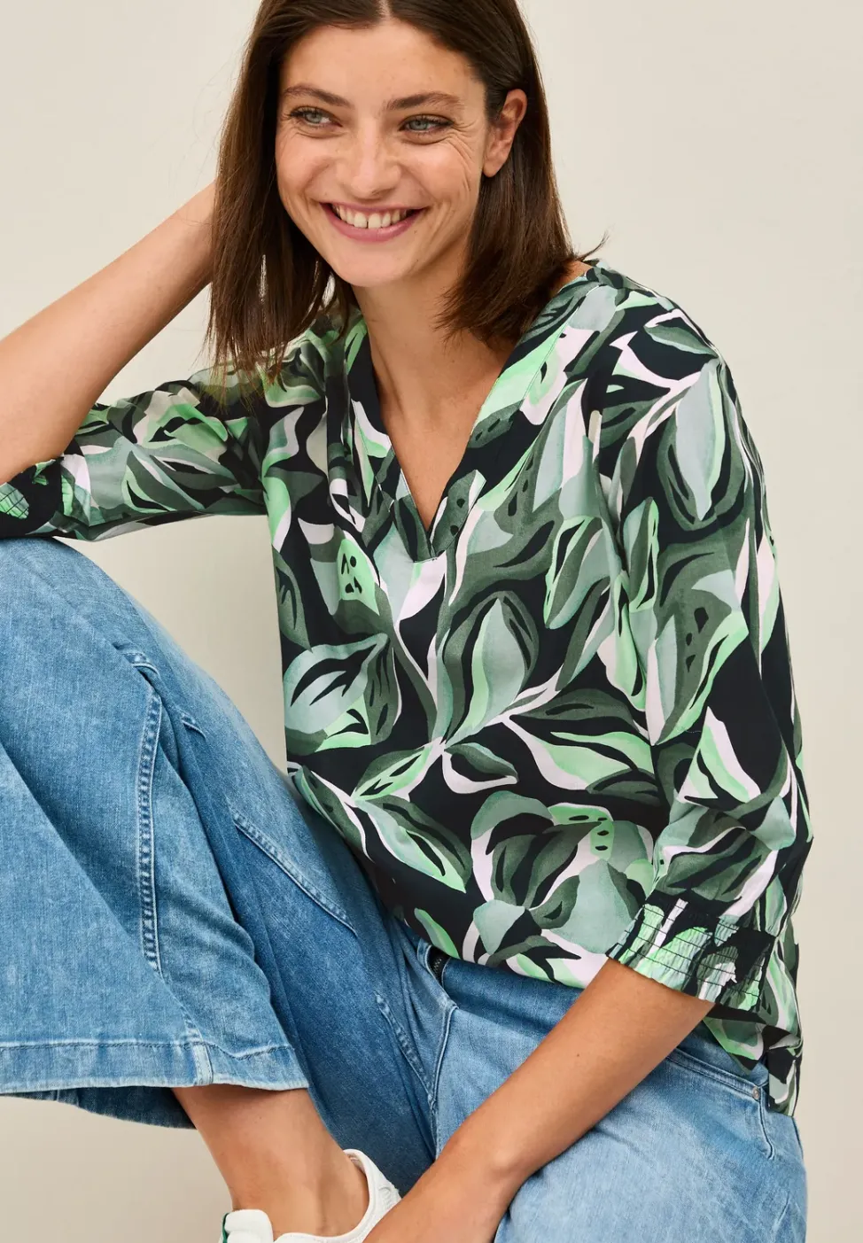 Blouse en coton à motifs