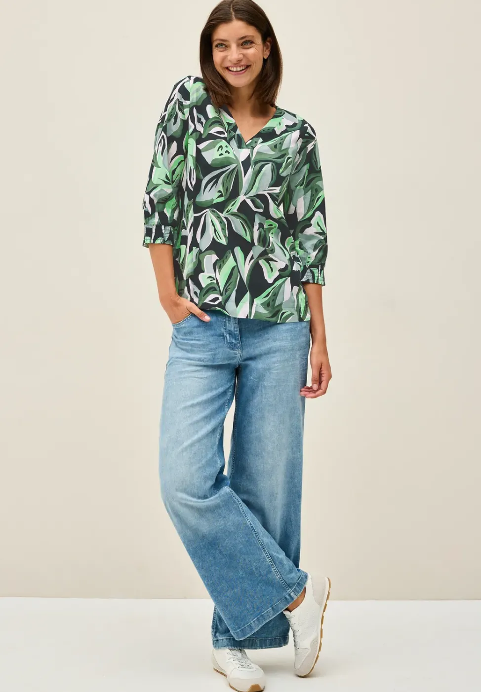 Blouse en coton à motifs