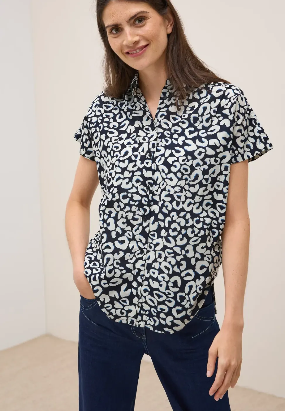 Blouse en coton à motifs