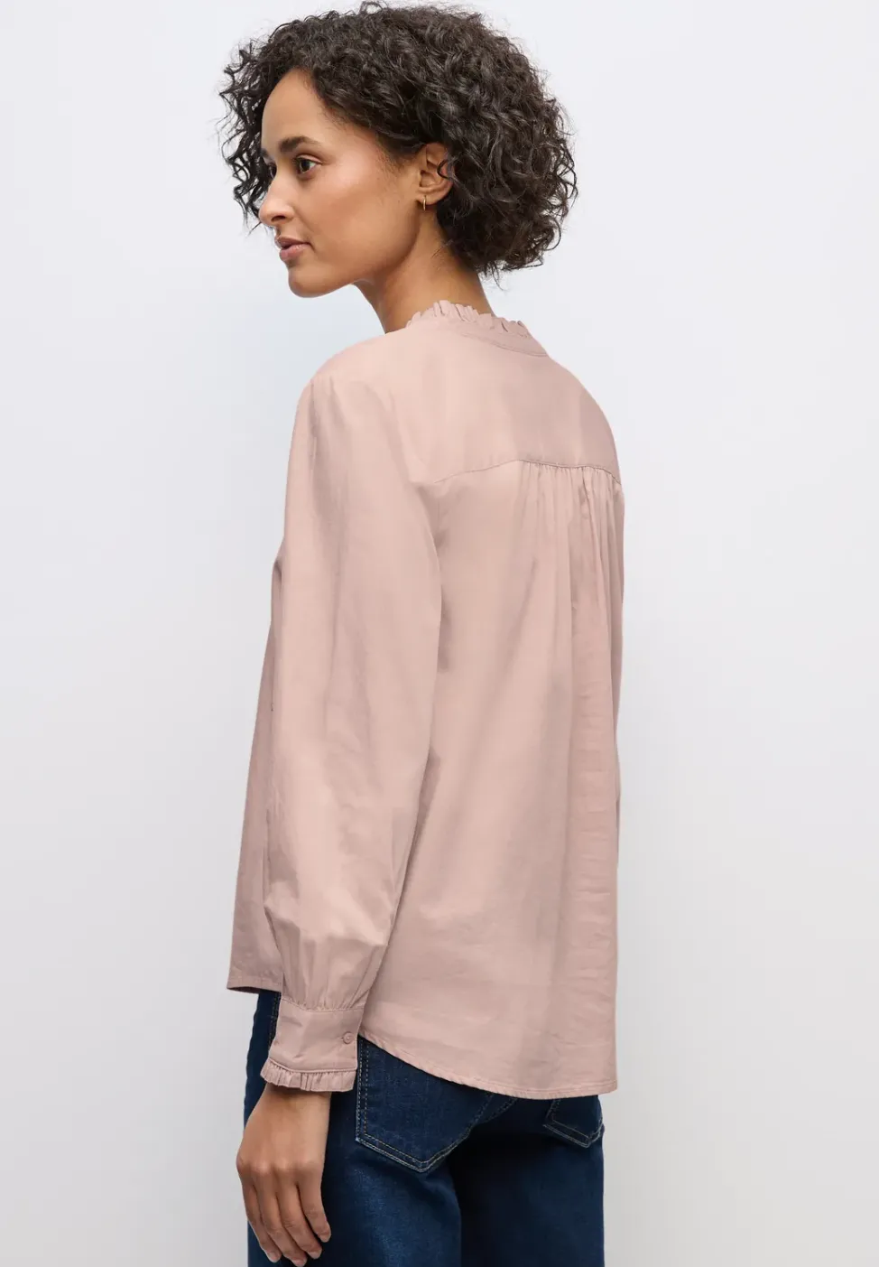 Blouse en coton avec volants