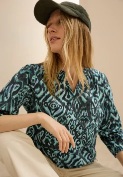 Blouse en coton imprimée