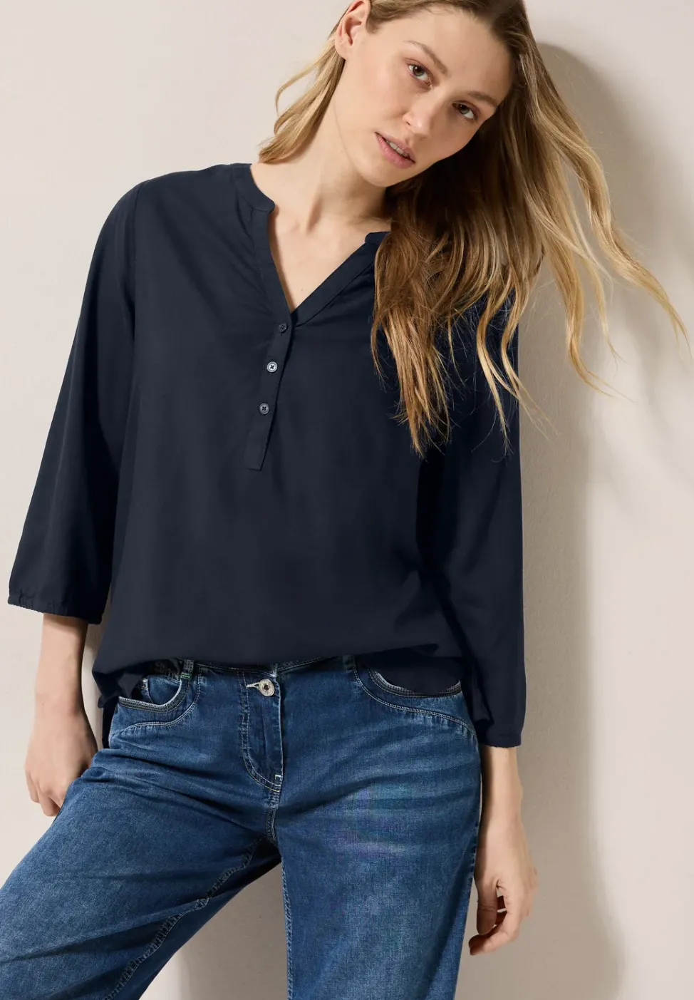 Blouse en couleur unie