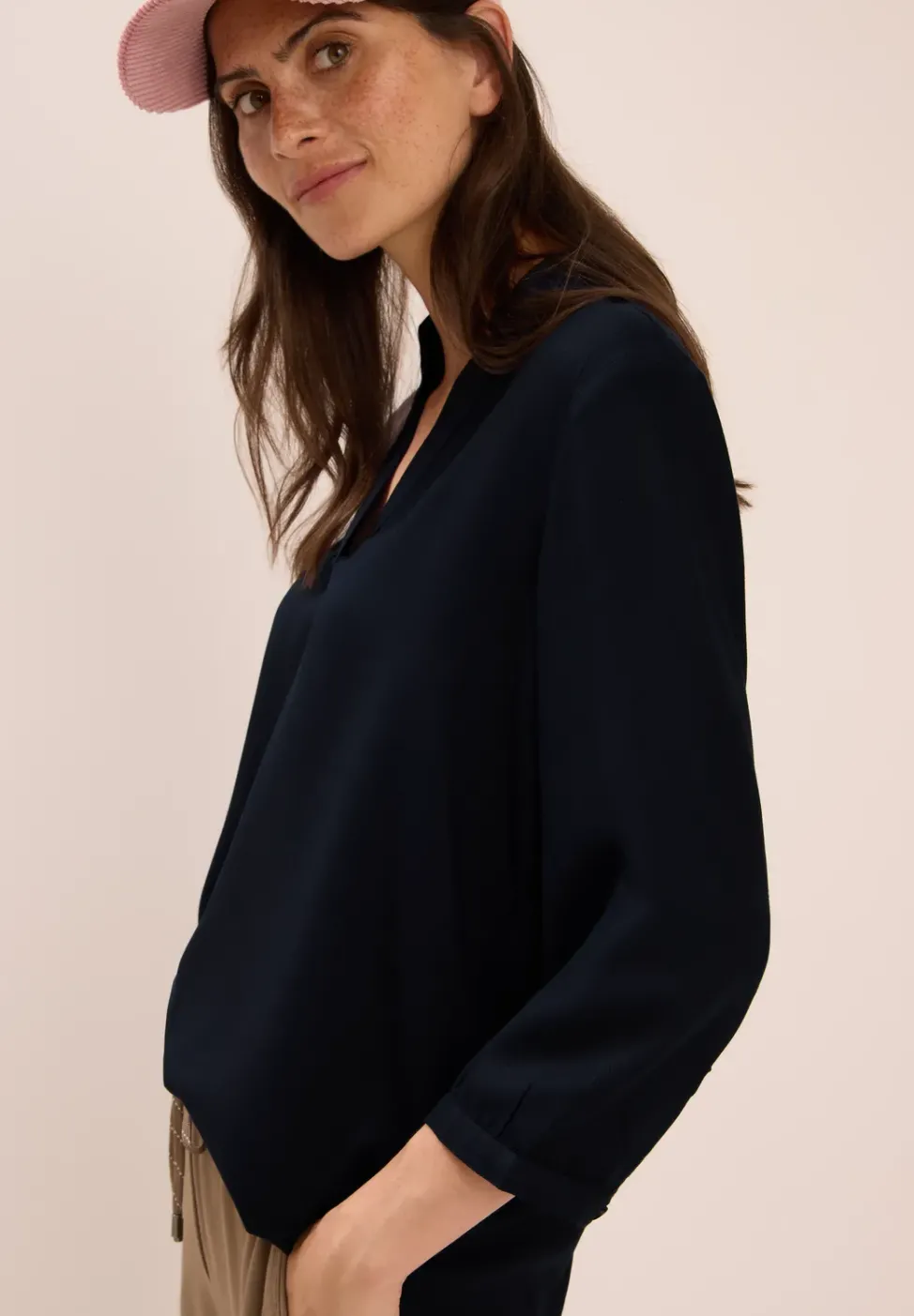 Blouse en couleur unie