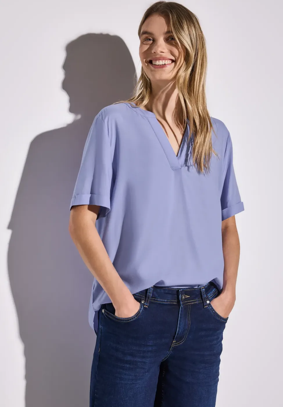 Blouse en couleur unie