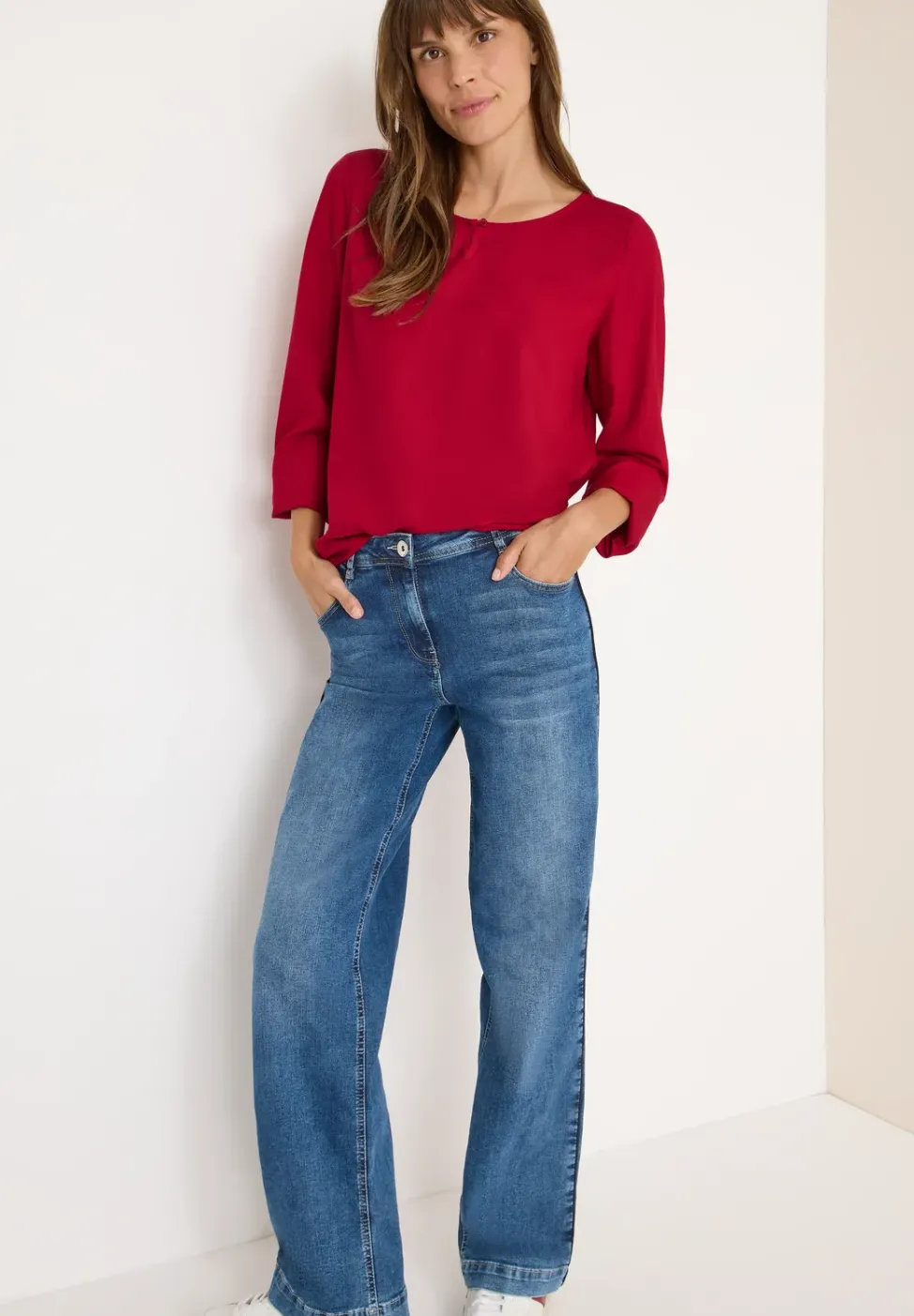 Blouse en couleur unie