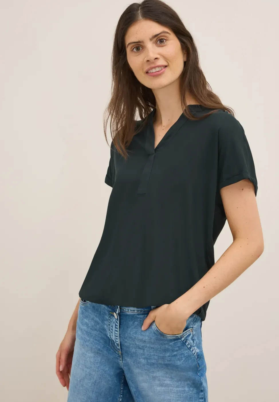 Blouse en couleur unie