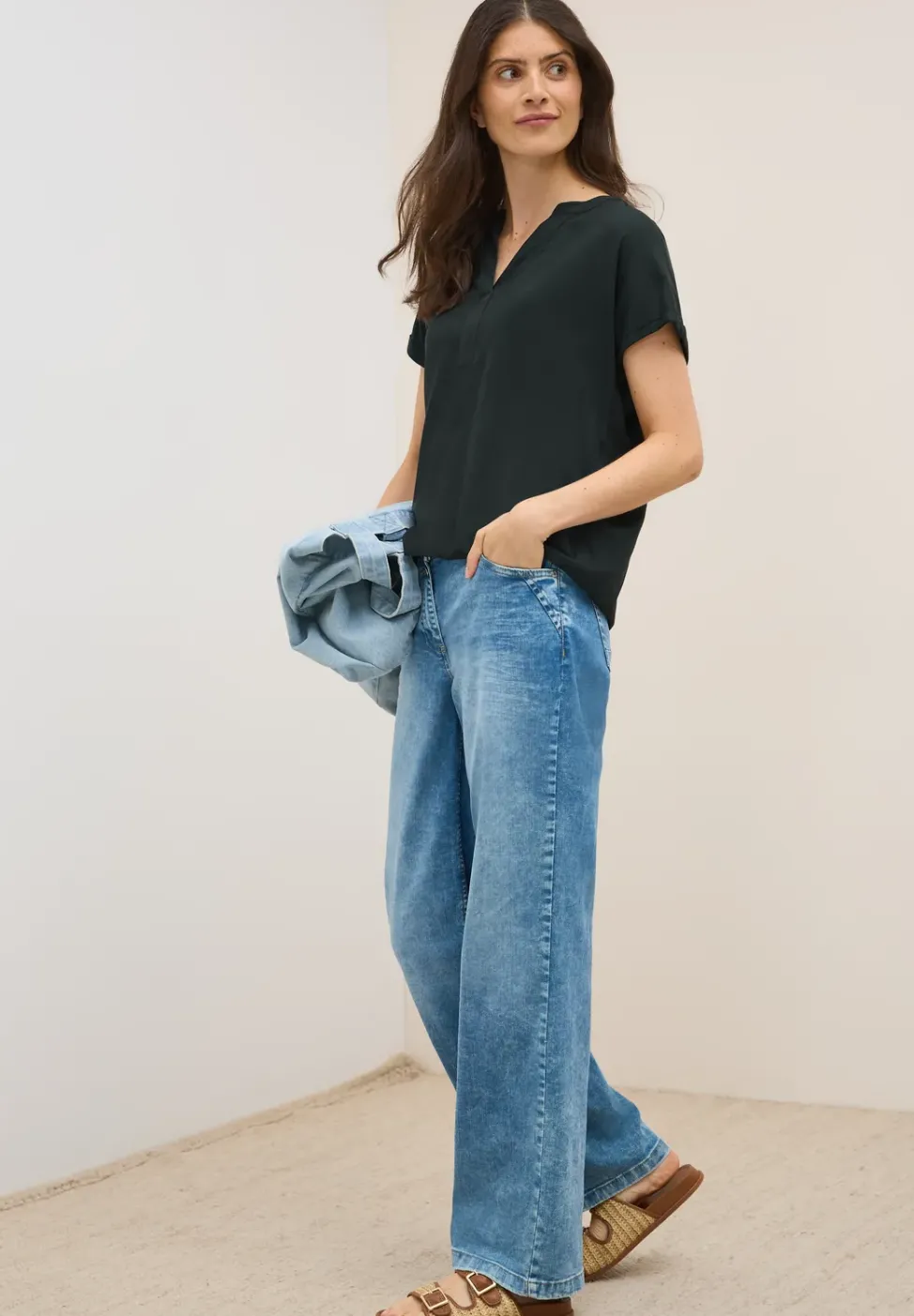 Blouse en couleur unie