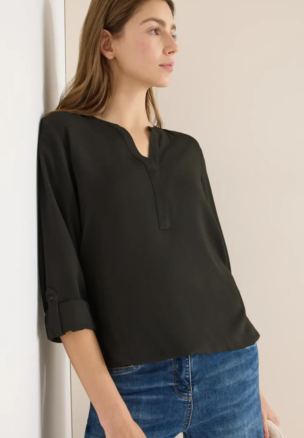 Blouse en couleur unie