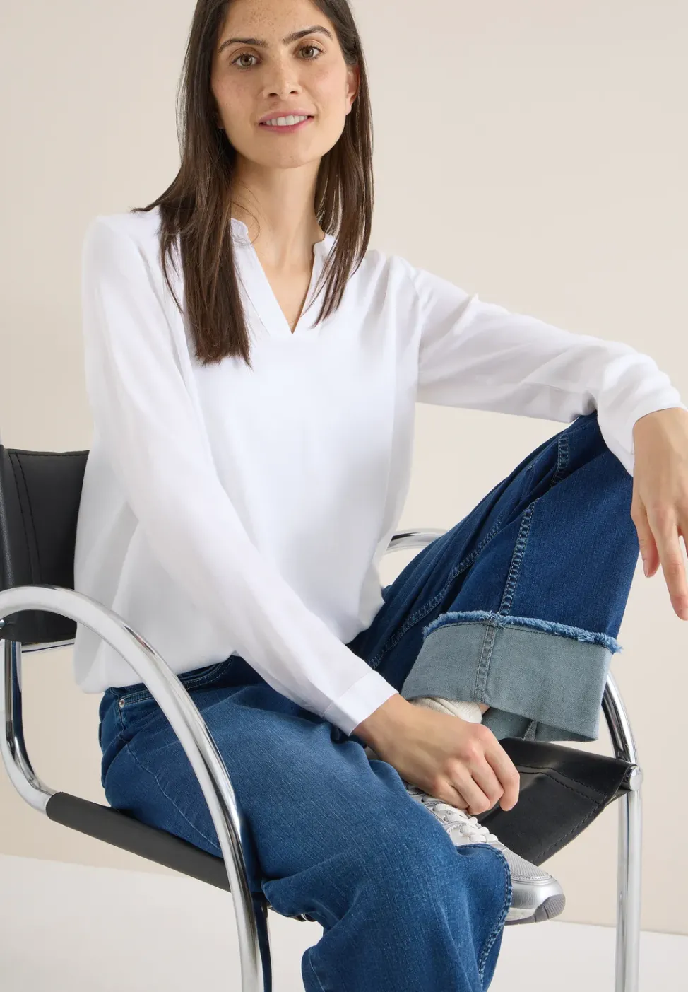 Blouse en couleur unie