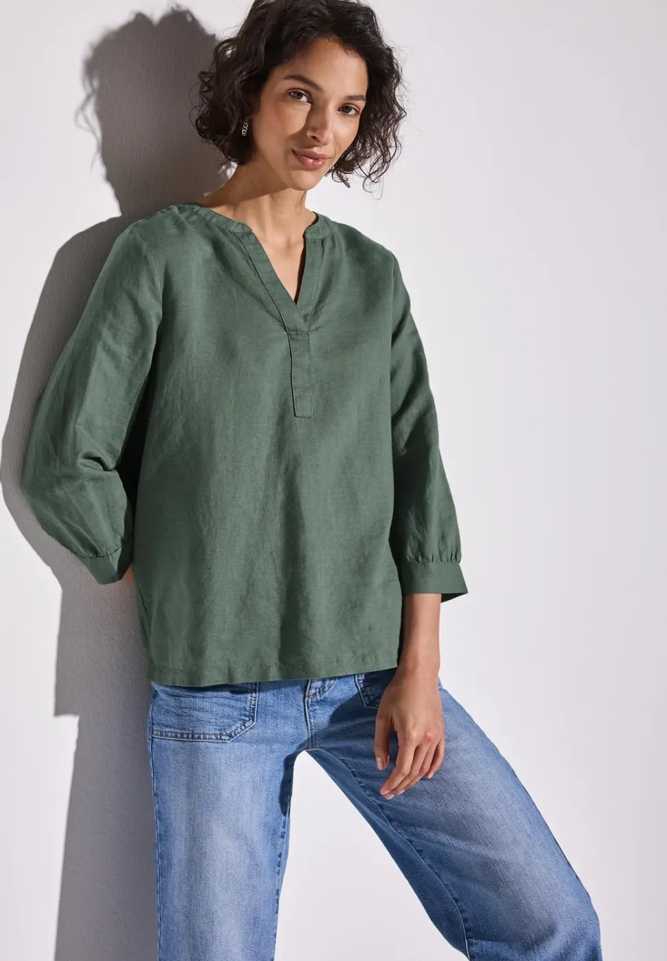Blouse en couleur unie