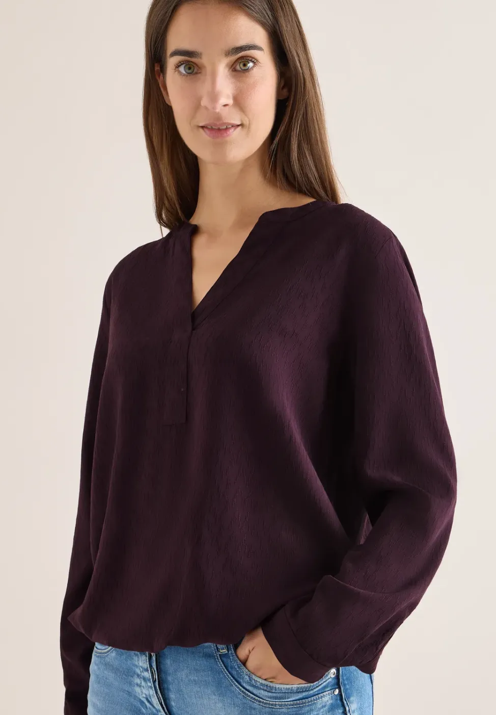 Blouse en couleur unie
