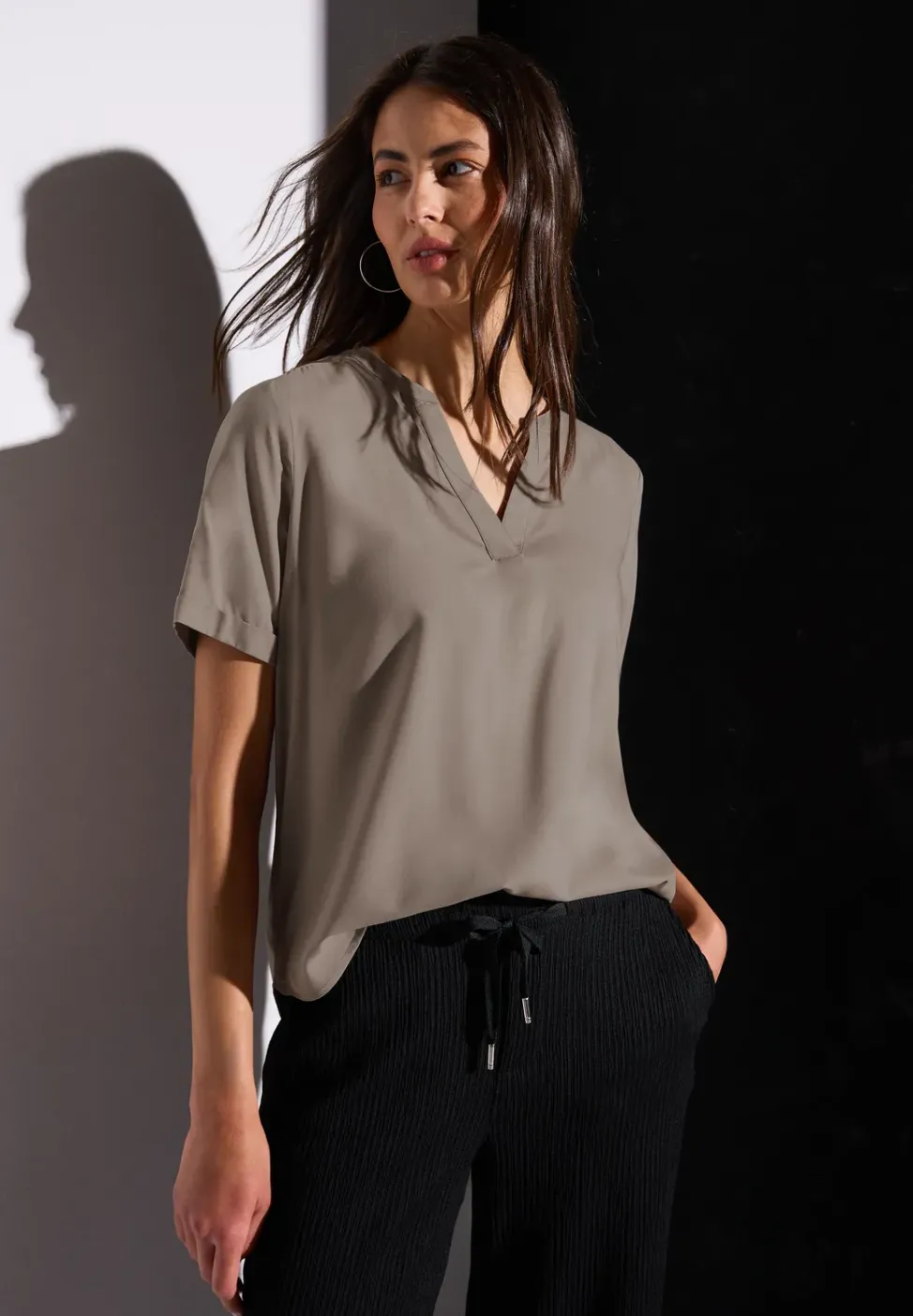 Blouse en couleur unie