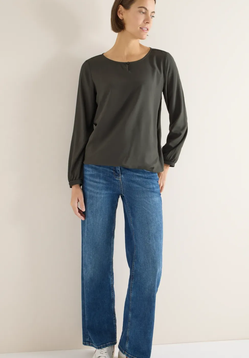 Blouse en couleur unie