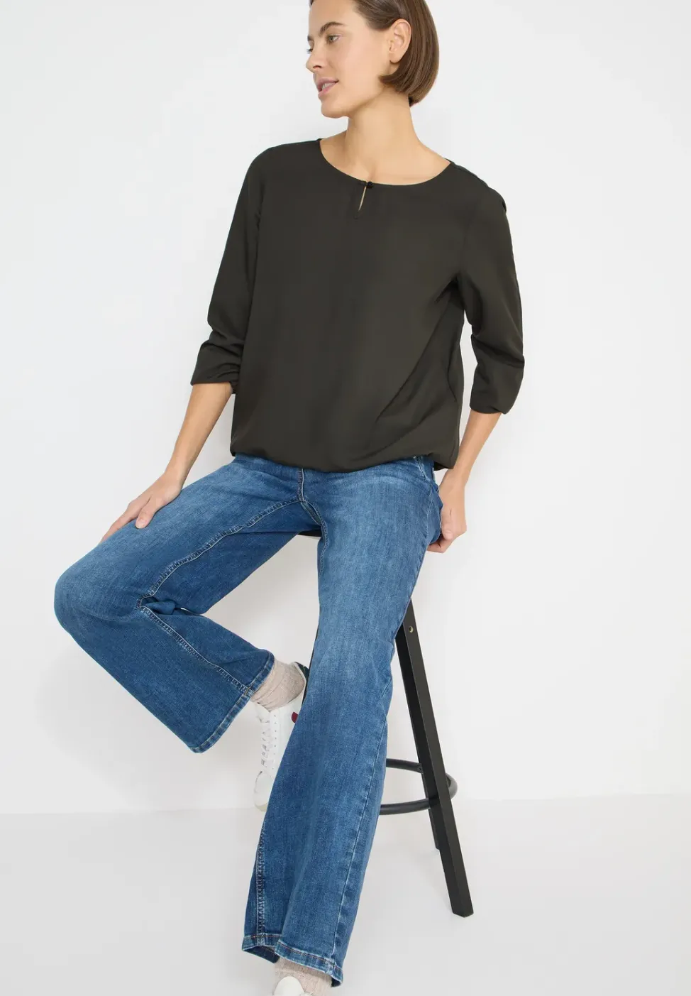 Blouse en couleur unie