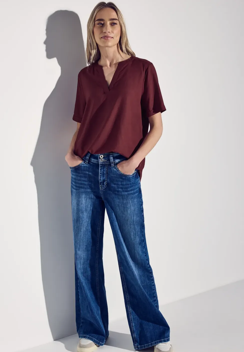 Blouse en couleur unie