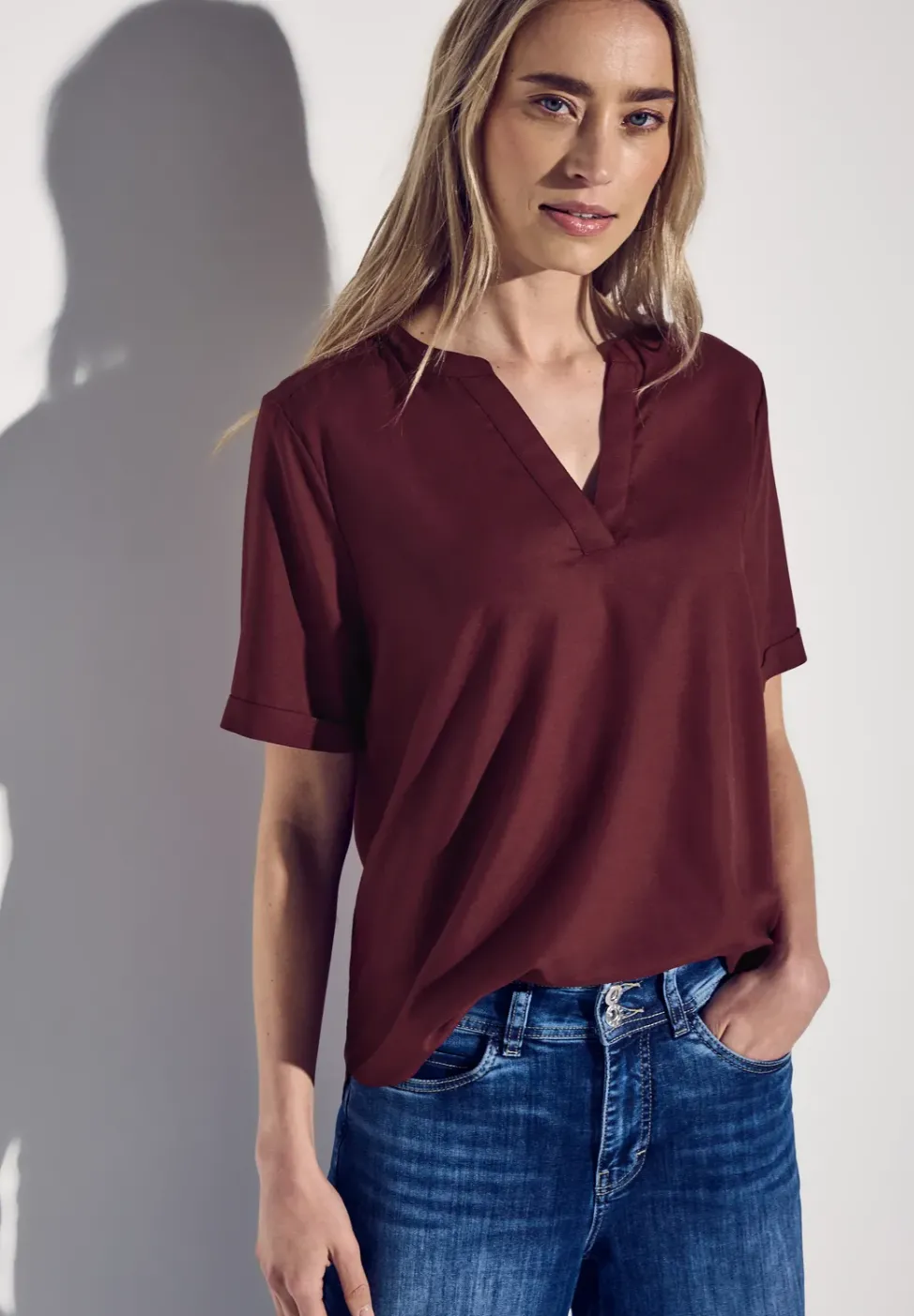 Blouse en couleur unie