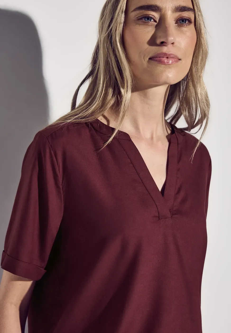 Blouse en couleur unie