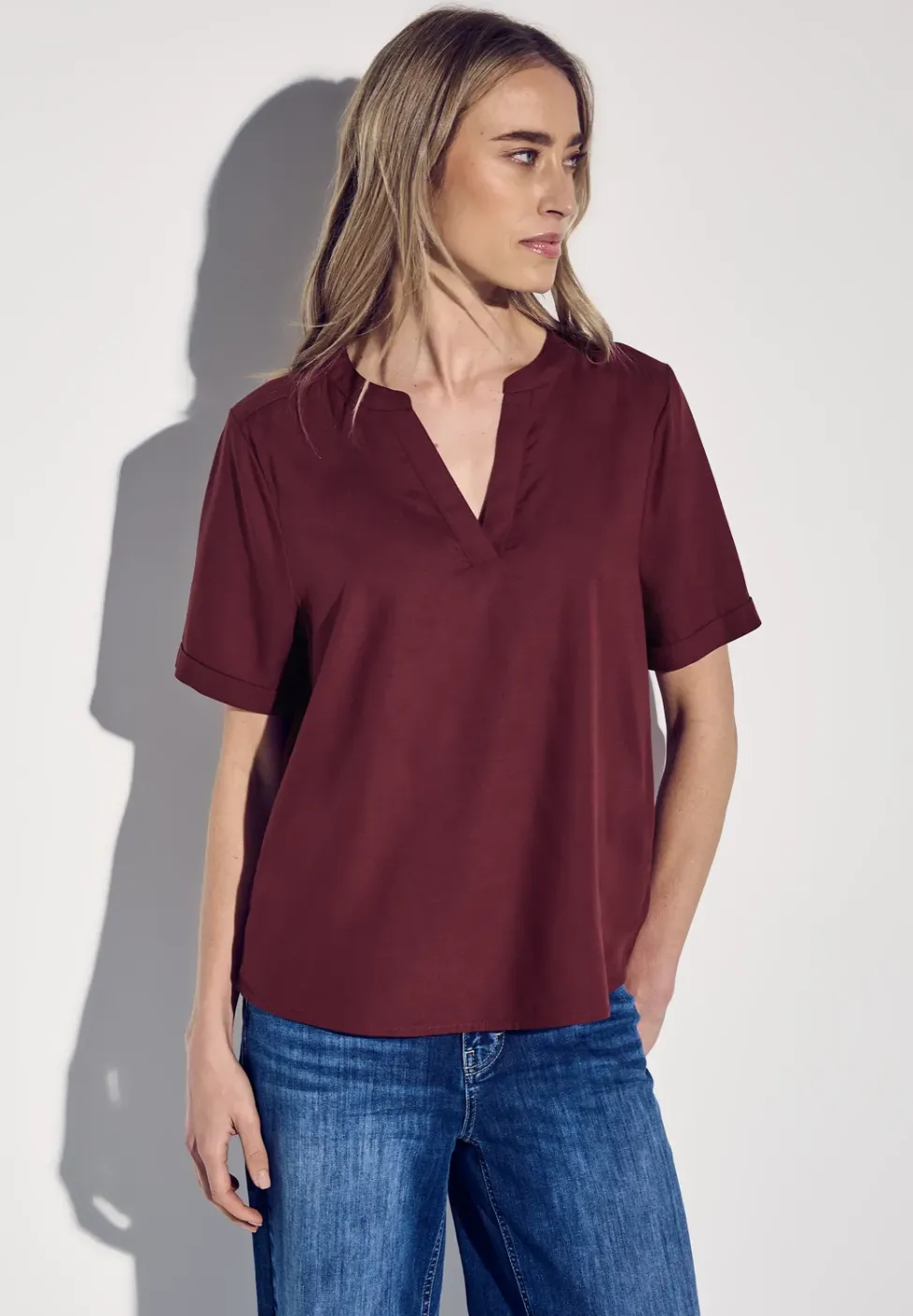 Blouse en couleur unie