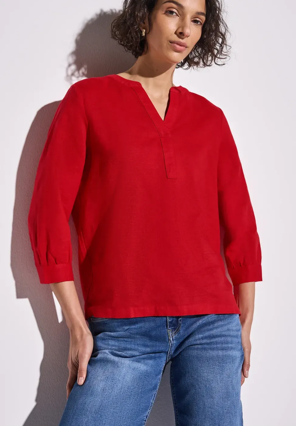Blouse en couleur unie