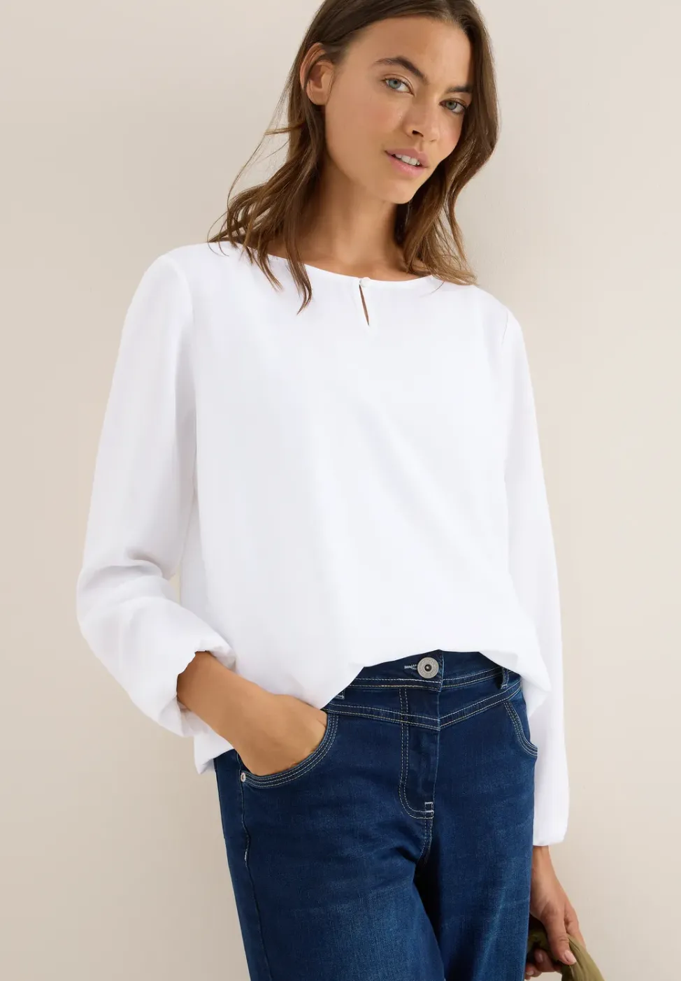 Blouse en couleur unie