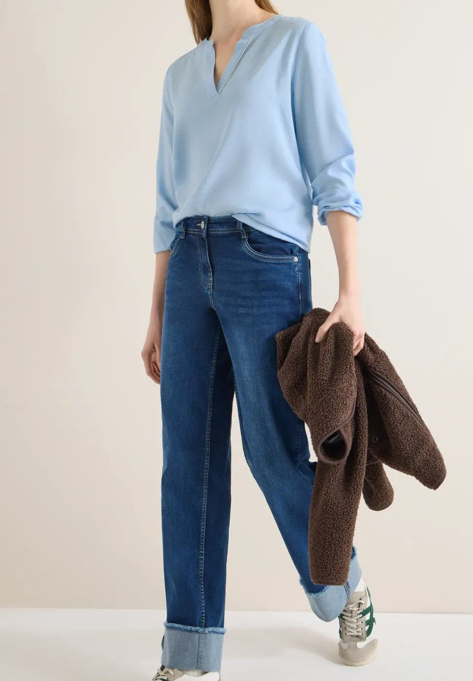 Blouse en couleur unie