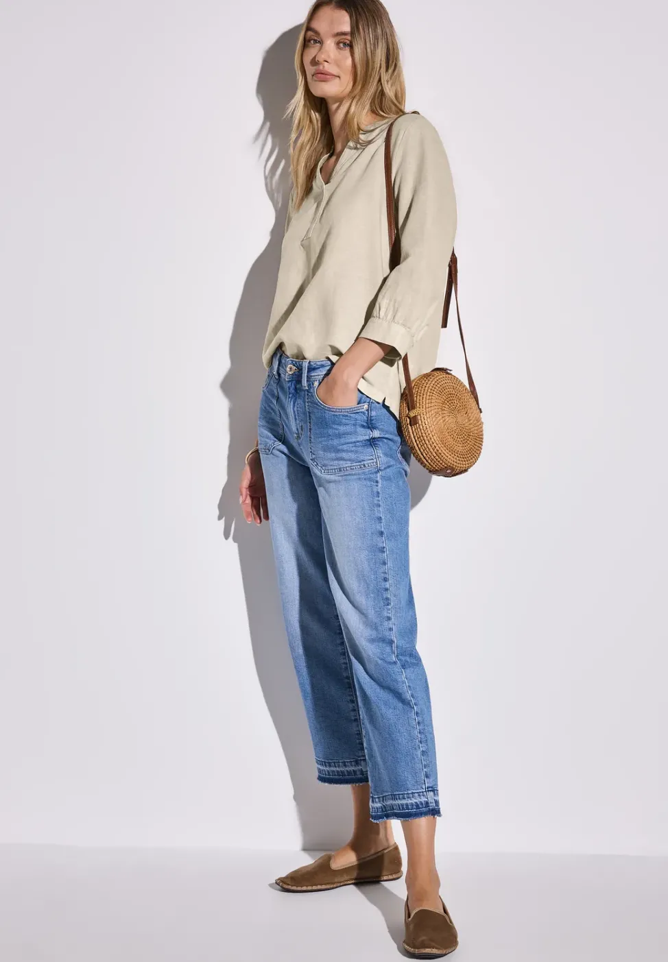 Blouse en couleur unie