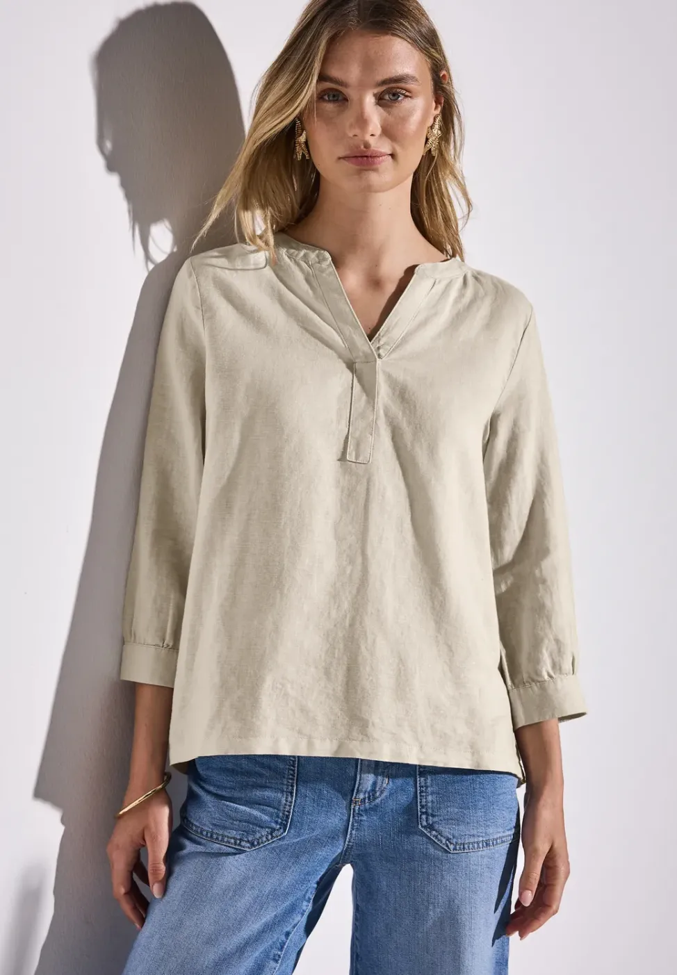 Blouse en couleur unie