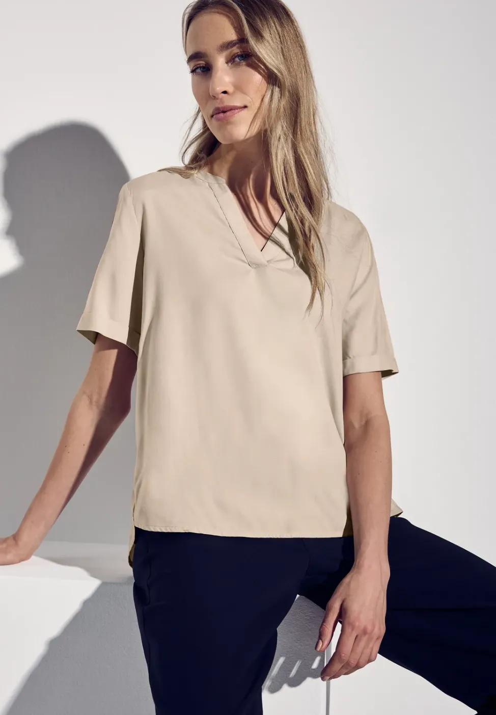 Blouse en couleur unie