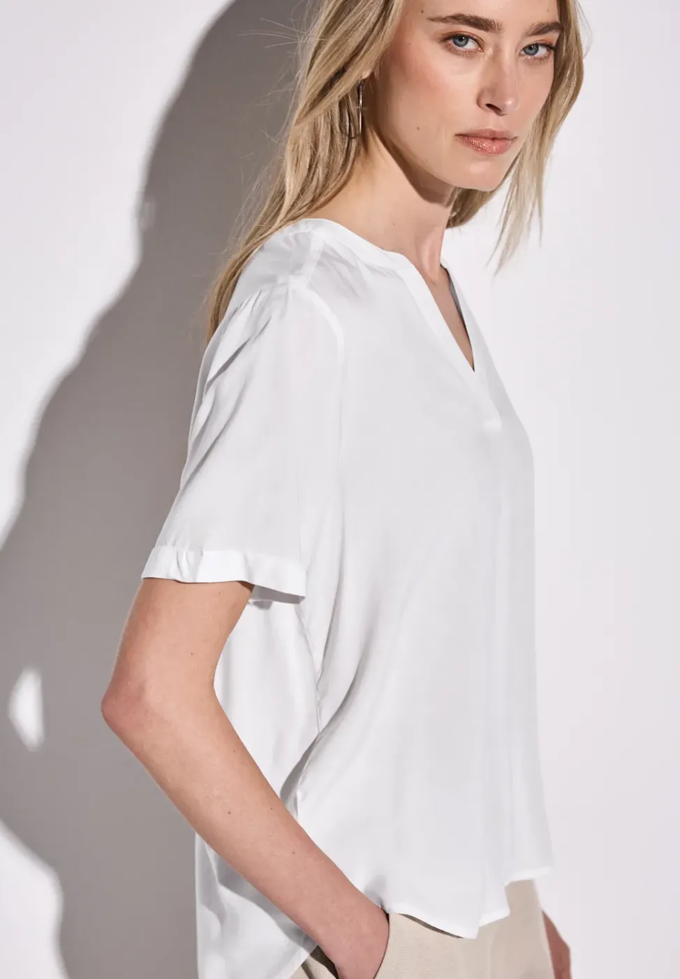 Blouse en couleur unie