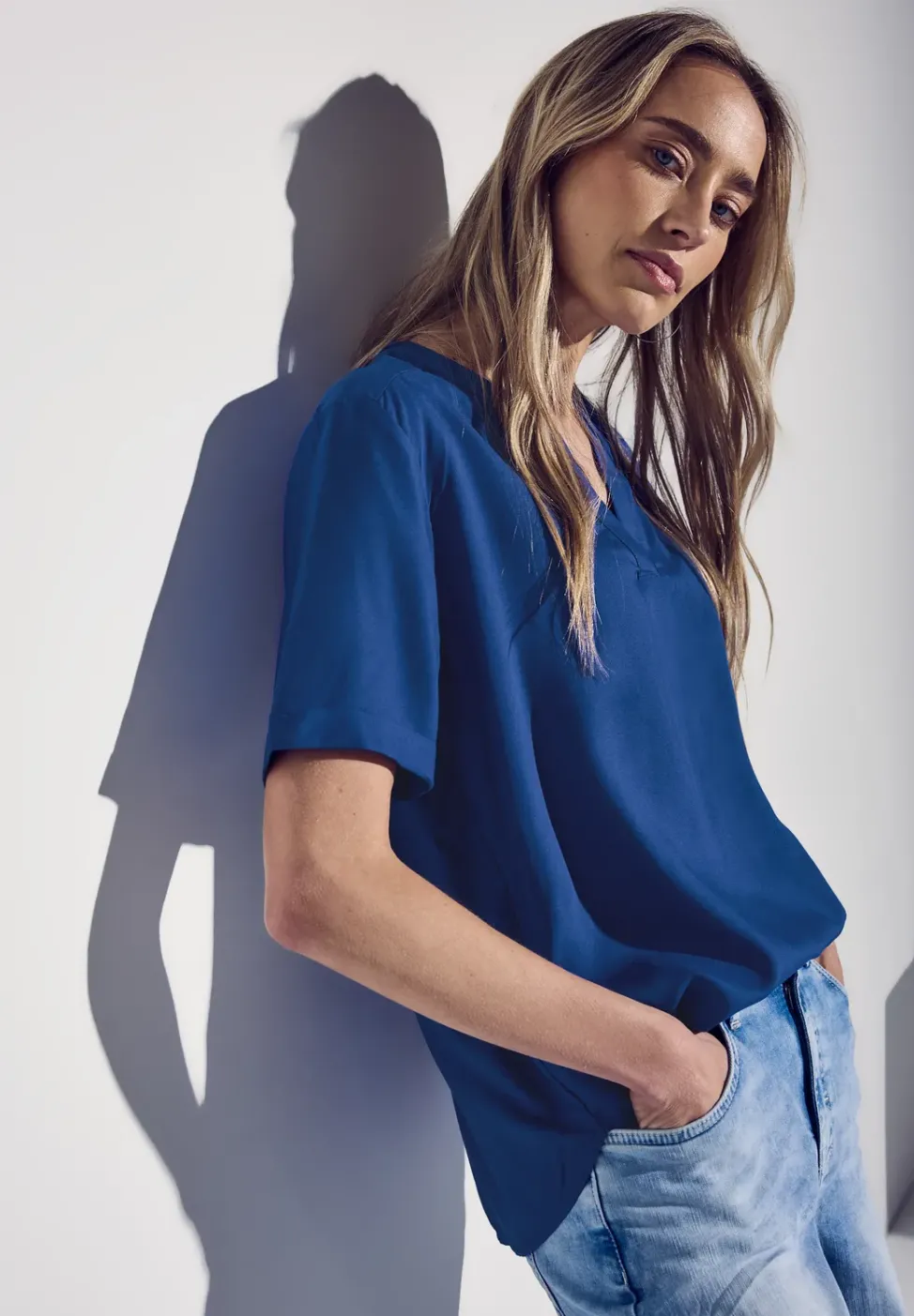Blouse en couleur unie